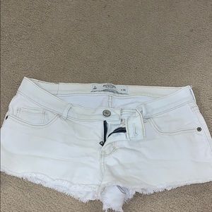 Abercrombie White jean shorts